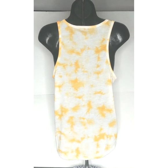 JUNIORS SIZE SMALL FREEZE YELLOW NAMASTE TUNIC GRAPHIC TANK Shirt Beach Vaca - Picture 3 of 4